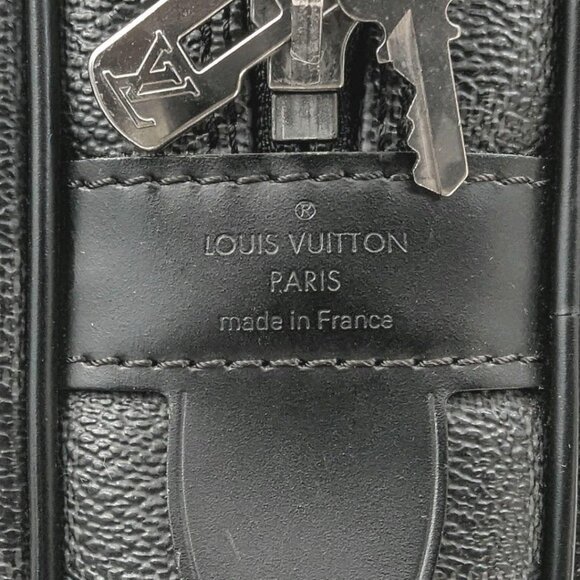 Authentic Louis Vuitton Damier Graphite Porte Document Voyage PM Bag Black Mens - Picture 15 of 16